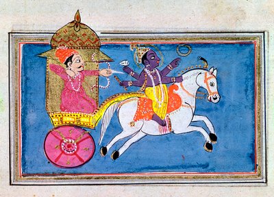 Krishna, hindujumala, Vishnun avatar, 1600-luku tekijältä Unbekannt