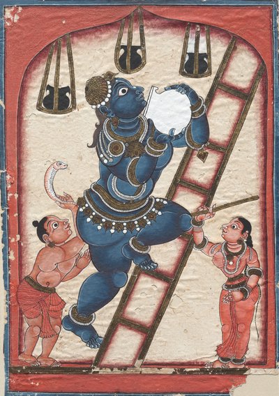 Krishna varastaa rahkaa, 1700-luvun loppu. tekijältä Unbekannt