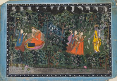 Krishna ja Radha, 1850 tekijältä Unbekannt