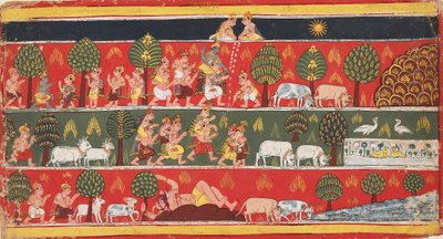 Krishna ja gopit, 1720 tekijältä Unbekannt