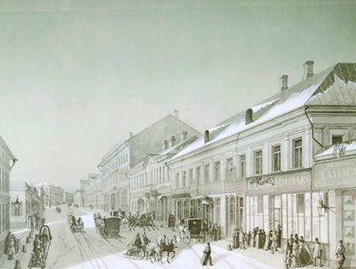 Kuznetsky Most, Moskova, Venäjä, 1840-luku. tekijältä Unbekannt