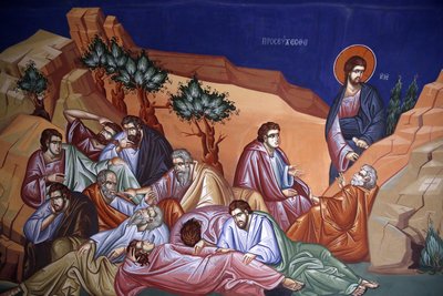 Kykkosin luostari, Kypros. Jeesus opetuslastensa kanssa Getsemanissa, 20150510, Pedoulas, Kypros tekijältä Unbekannt