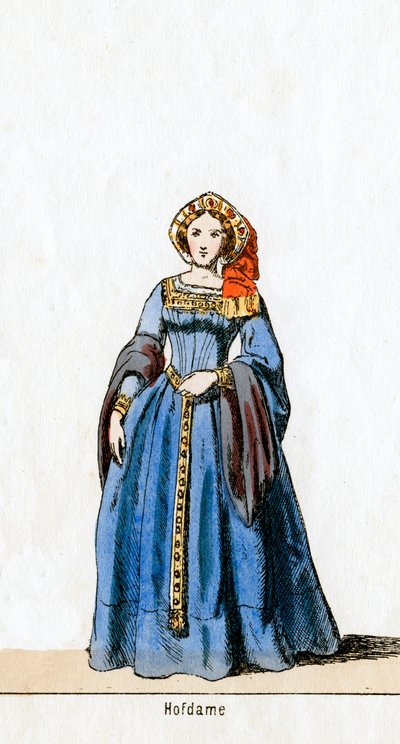 Odottajarouva, pukusuunnittelu Shakespearen näytelmään, Henry VIII, 1800-luku tekijältä Unbekannt
