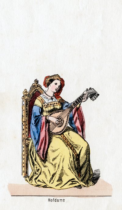 Odottajarouva, pukusuunnittelu Shakespearen näytelmään, Henry VIII, 1800-luku tekijältä Unbekannt
