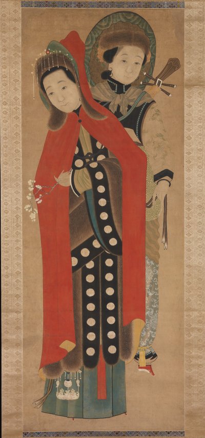 Lady ja palvelija, 1800-luku. tekijältä Unbekannt