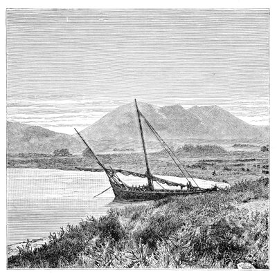 Van-järvi, Tadwan Bay ja Mount Nimrud, Turkki, 1895 tekijältä Unbekannt