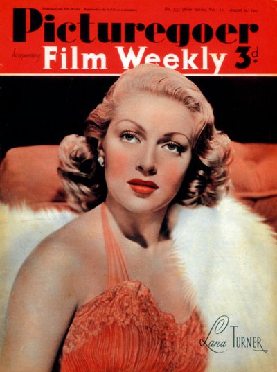 Lana Turner 1921-1995, yhdysvaltalainen näyttelijä, 1941 tekijältä Unbekannt