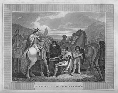 Lancaster vannoo uskollisuutta Richard II:lle, 1838 tekijältä Unbekannt