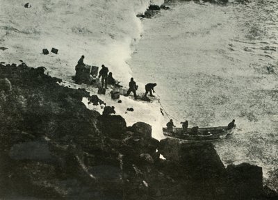 Laskeutumisliikkeet veneestä ensimmäiselle laskeutumispaikalle, c1908, 1909 tekijältä Unbekannt