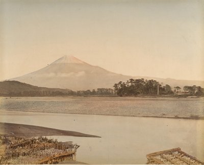 [Maisema joen ja vuoren kanssa], 1870-luku. tekijältä Unbekannt