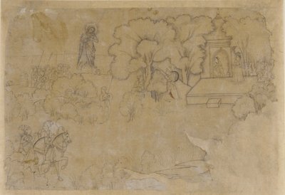 Maisema Neitsyt Marian hahmolla, 1600-luku. tekijältä Unbekannt