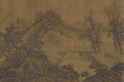 Maisema matkailijoiden kanssa, 1600-luku. tekijältä Unbekannt