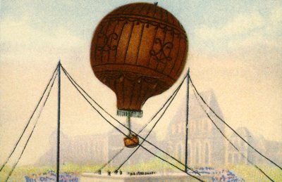 Montgolfier Brothers -ilmapallon laukaisu kesäkuussa 1783, 1932. tekijältä Unbekannt