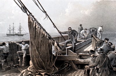 Transatlanttisen lennätinkaapelin asennus, 1865 1866 tekijältä Unbekannt