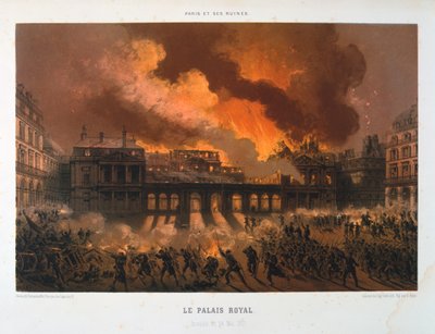 Kuninkaallinen palatsi, Pariisin kommuuni, 24. toukokuuta 1871 tekijältä Unbekannt