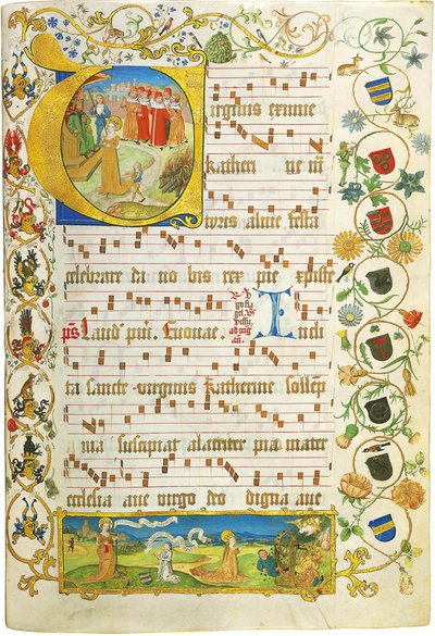 Antifonian lehti Elisabeth von Gemmingenille, n. 1504 tekijältä Unbekannt