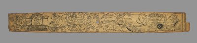 Lehti Upendra Bhanjan Chandrabhanun ja Lavanyavatin romanssista..., 1700-luvun loppu. tekijältä Unbekannt
