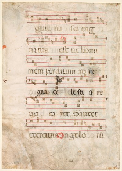 Antifonian lehti: Musiikkiversio, 1300-luvun alku. tekijältä Unbekannt
