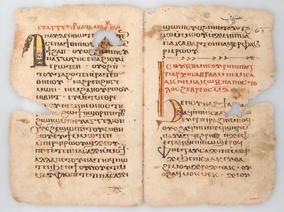 Lehdet koptikäsikirjoituksesta, koptilainen, 6.-1300-luku. tekijältä Unbekannt