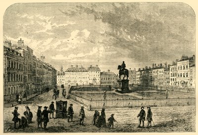 Leicester Square, noin 1750, 1881. tekijältä Unbekannt