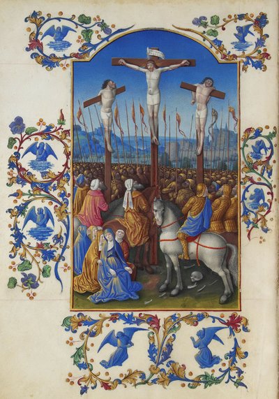 Les Très Riches Heures du Duc de Berry, Folio 152v - Ristiinnaulitseminen tekijältä Unbekannt