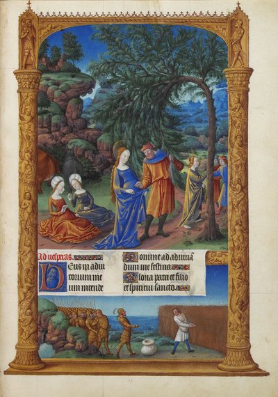 Les Très Riches Heures du Duc de Berry, Folio 57r - Pakomatka Egyptiin tekijältä Unbekannt