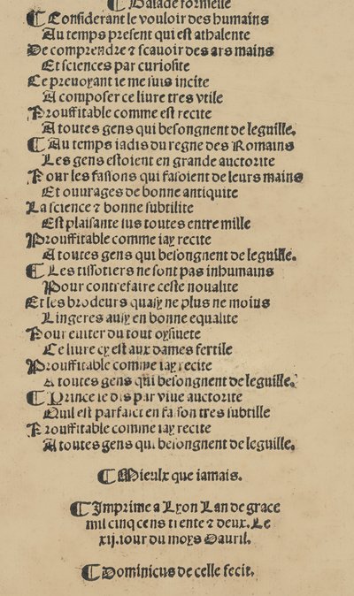 Libretto nouellamete sävelletty mestari Domenico da Seralle ... kaikkien teosten ..., 12. huhtikuuta 1532. tekijältä Unbekannt