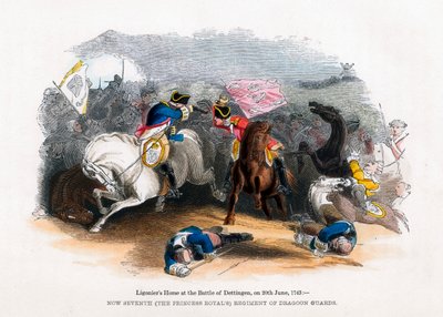 Ligoniers-hevonen Dettingenin taistelussa 20. kesäkuuta 1743 tekijältä Unbekannt