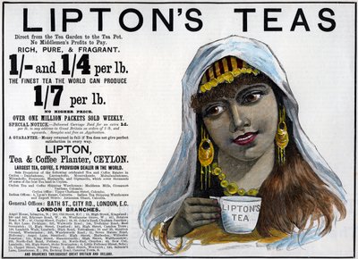 Liptons Teas -mainos, 1893 tekijältä Unbekannt