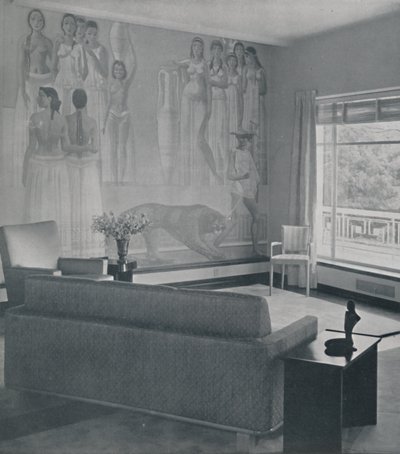 Olohuone Cafritz-asunnossa Georgetownissa, Nr. Washington D.C., 1942 tekijältä Unbekannt
