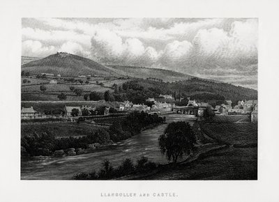 Llangollen ja linna, Denbighshire, Pohjois-Wales, 1896 tekijältä Unbekannt