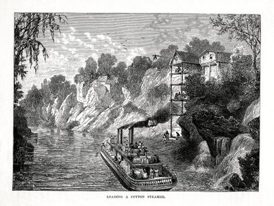 Puuvillahöyrystimen lataaminen, 1877 tekijältä Unbekannt