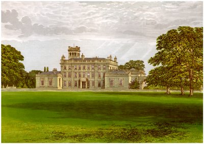 Locko Park, Derbyshire, Drury-Lowen perheen koti, vuosi 1880 tekijältä Unbekannt