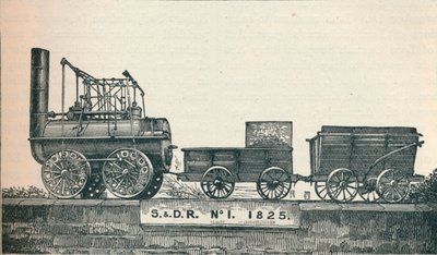 Locomotion no 1, rakennettu Stockton & Darlington Railwaylle, 1825 1906 tekijältä Unbekannt