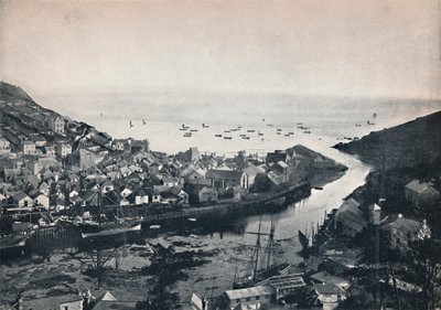 Looe - Näkymä kukkuloilta, jossa näkyy suisto, 1895 tekijältä Unbekannt