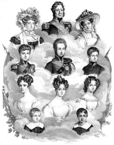 Louis-Philippe, Ranskan kuningas ja hänen perheensä, 1800-luku tekijältä Unbekannt