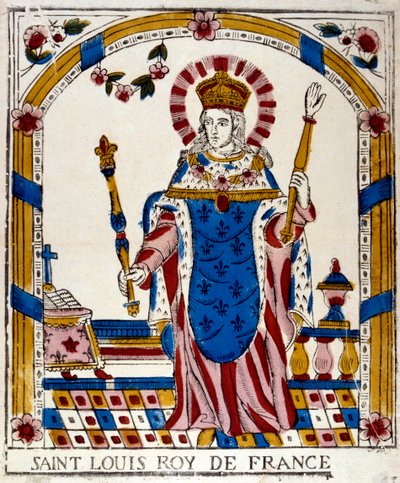 Ludvig IX, Ranskan kuningas, kruunausvaatteissaan, 1226 1800-luku tekijältä Unbekannt