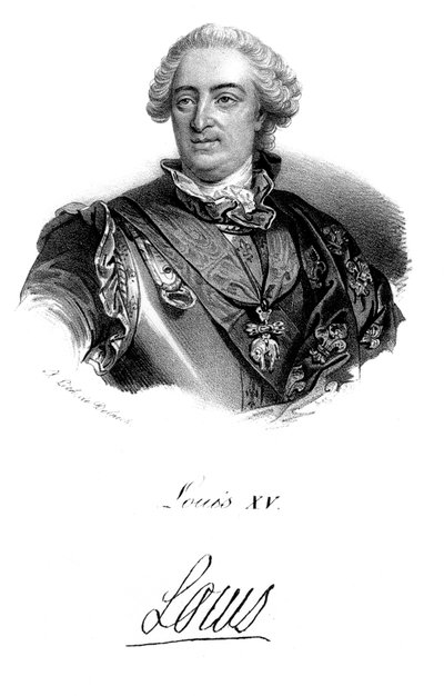 Ludvig XV 1710-1774, Ranskan kuningas vuodesta 1715, c1820 tekijältä Unbekannt
