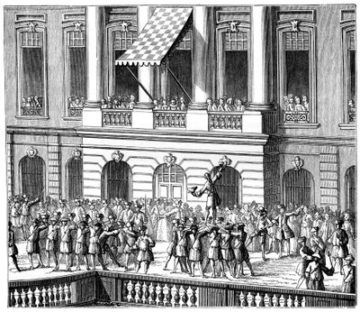 Ludvig XV Strasbourgissa, 1744, 1885 tekijältä Unbekannt