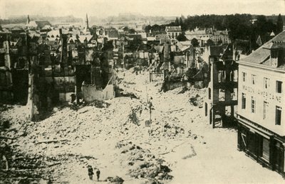 Louvain Saksan pommituksen jälkeen: yksi osa tuhoutuneesta kaupungista, 1914, 1920. tekijältä Unbekannt