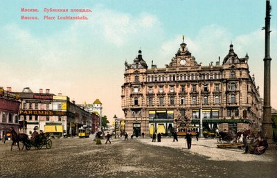 Lubjanka-aukio, Moskova, Venäjä, c1890-c1905. tekijältä Unbekannt