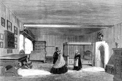 Lutherin huone Wartburgin linnassa, Eisenachissa, Saksassa, 1862 tekijältä Unbekannt