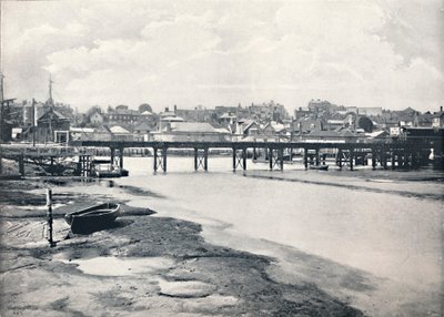 Lymington - Silta ja kaupunki, joelta, 1895 tekijältä Unbekannt