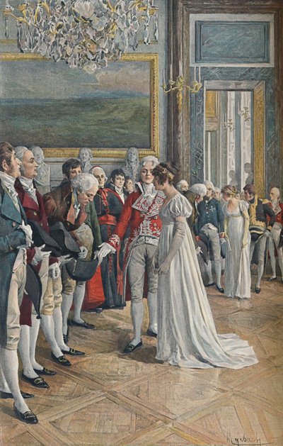 Madame Bonaparte vastaanottaa suurlähettiläät Tuileries