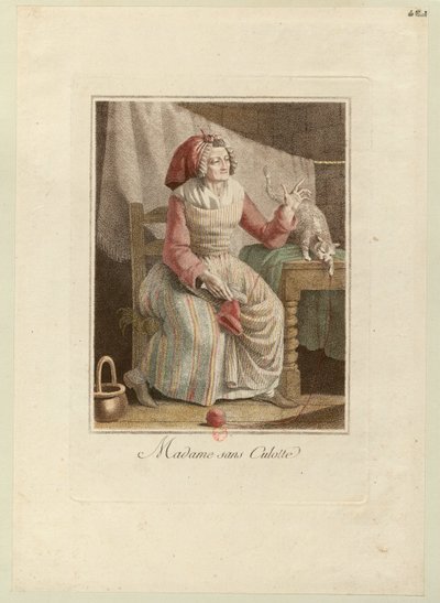 Madame Sans-Culotte, noin 1794. tekijältä Unbekannt