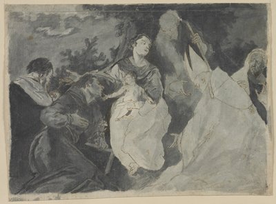 Madonna ja lapsi pyhien kanssa, 1700-luku. tekijältä Unbekannt