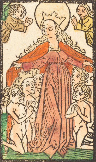 Madonna suojelijana, n. 14701480. tekijältä Unbekannt