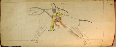 Maffet Ledger: Mounted Indian, n. 1874-81. tekijältä Unbekannt