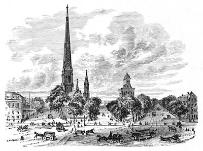 Main Street, Buffalo, kirkkoja vastapäätä, 1883 tekijältä Unbekannt