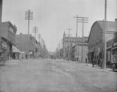 Main Street, Butte City, Montana, 1897. tekijältä Unbekannt